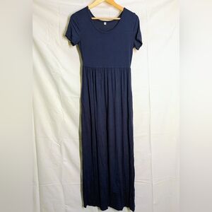 Elegant Navy Blue Maxi Dress
